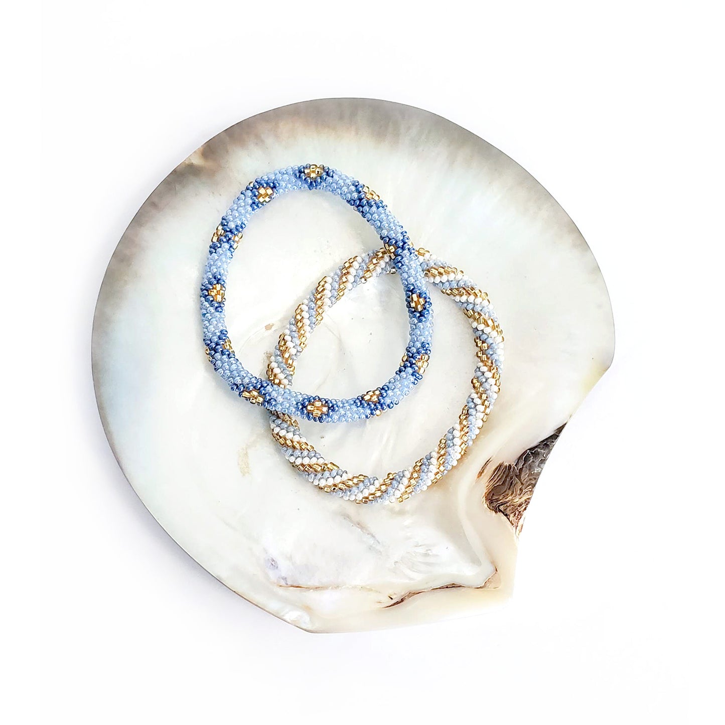 Roll-On Bracelet - Santorini (Blue & White)