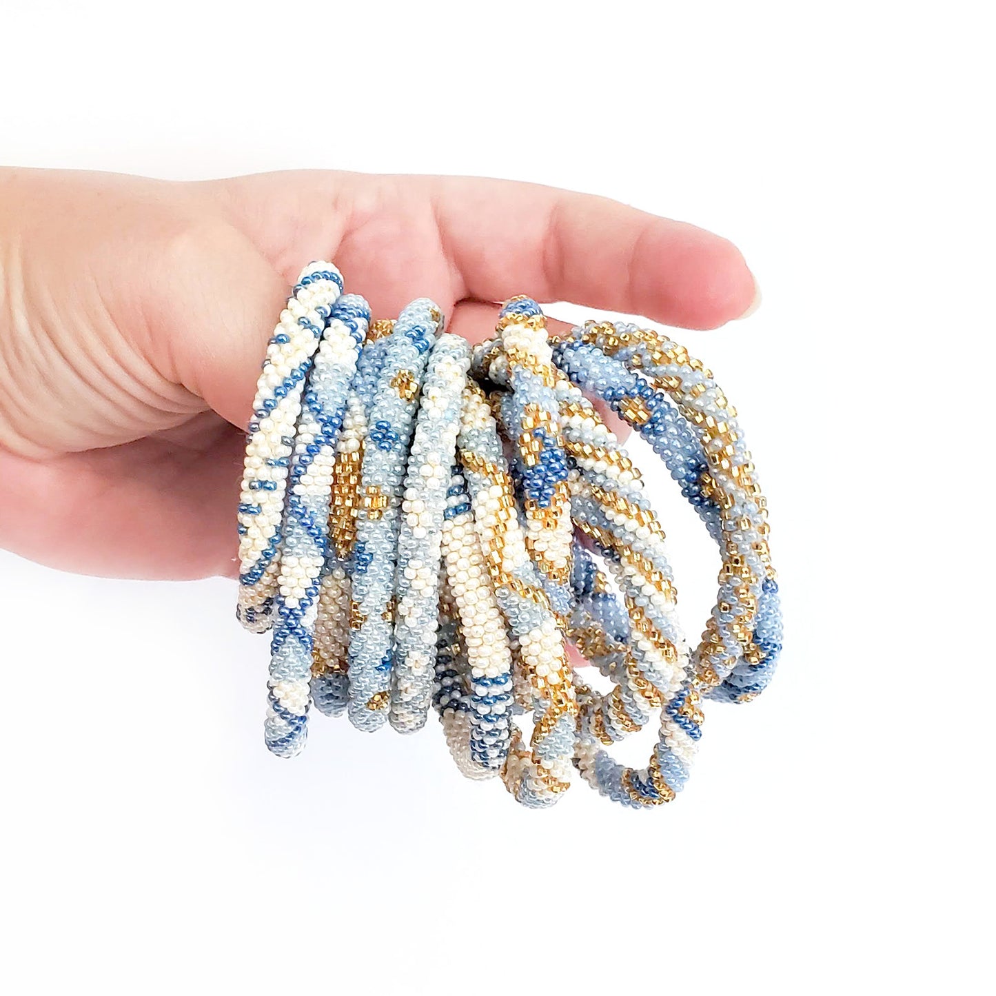 Roll-On Bracelet - Santorini (Blue & White)