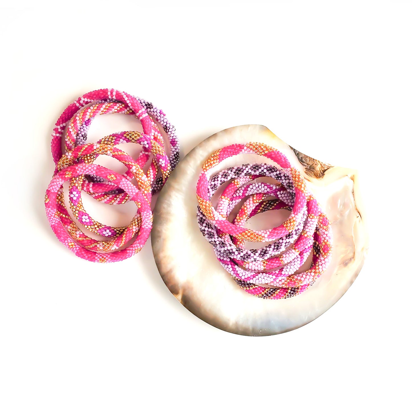 Roll-On Bracelet - Sari (Pink & Purple)