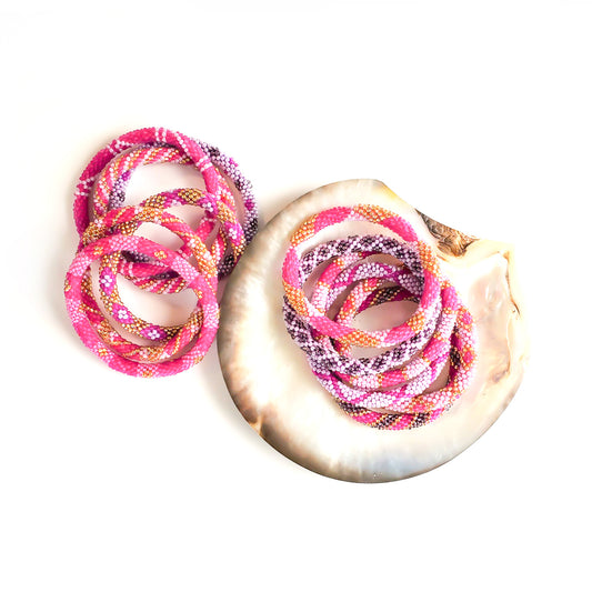 Roll-On Bracelet - Sari (Pink & Purple)