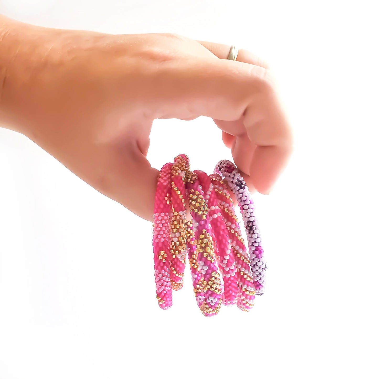 Roll-On Bracelet - Sari (Pink & Purple)
