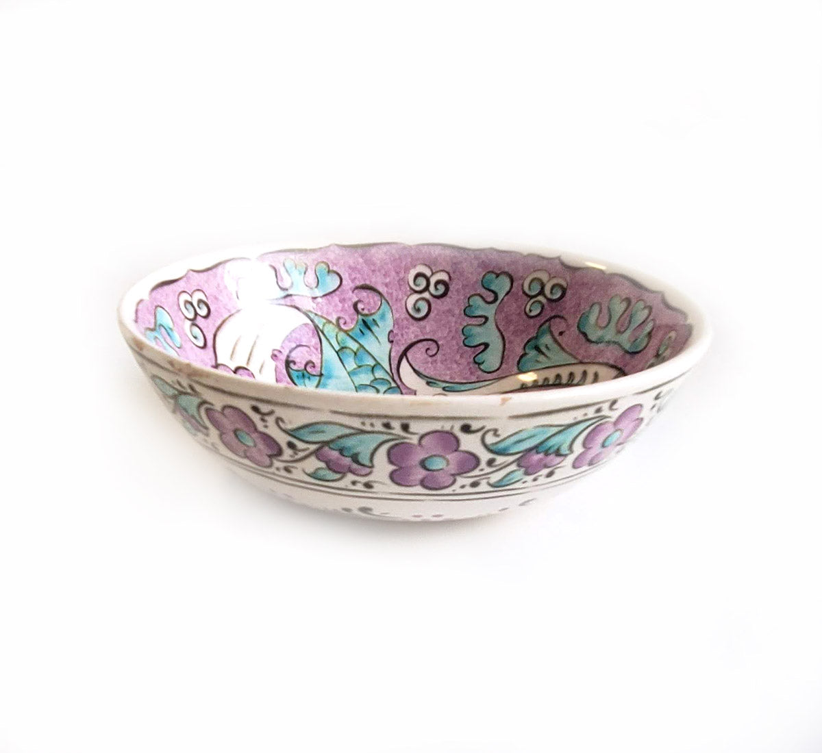 Handpainted Turkish Purple Fish Dish