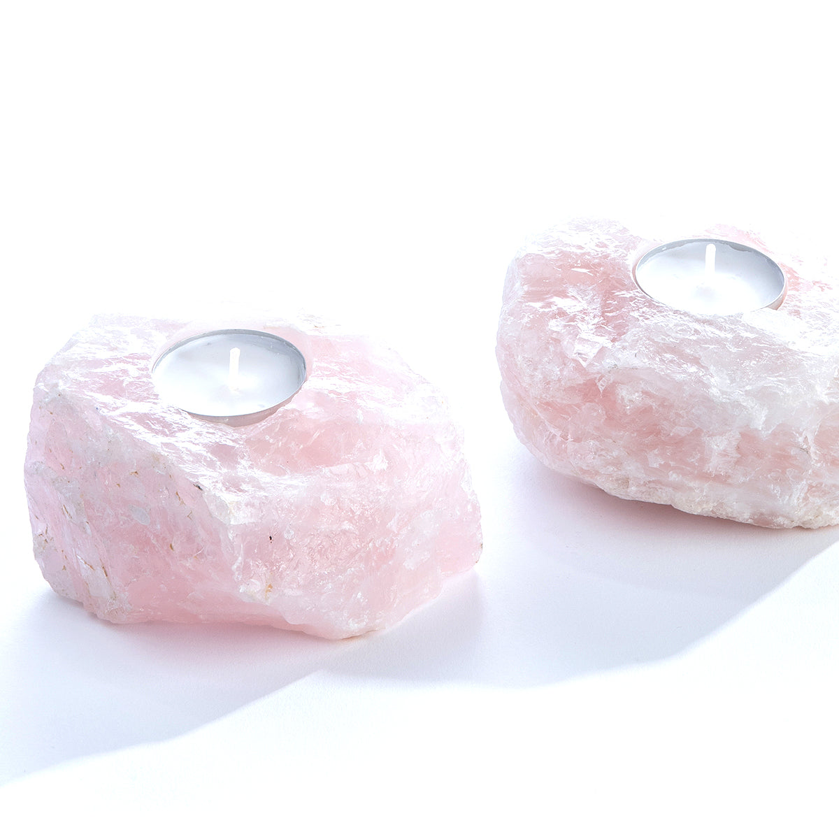 Rose Quartz Tealight Candle Holder
