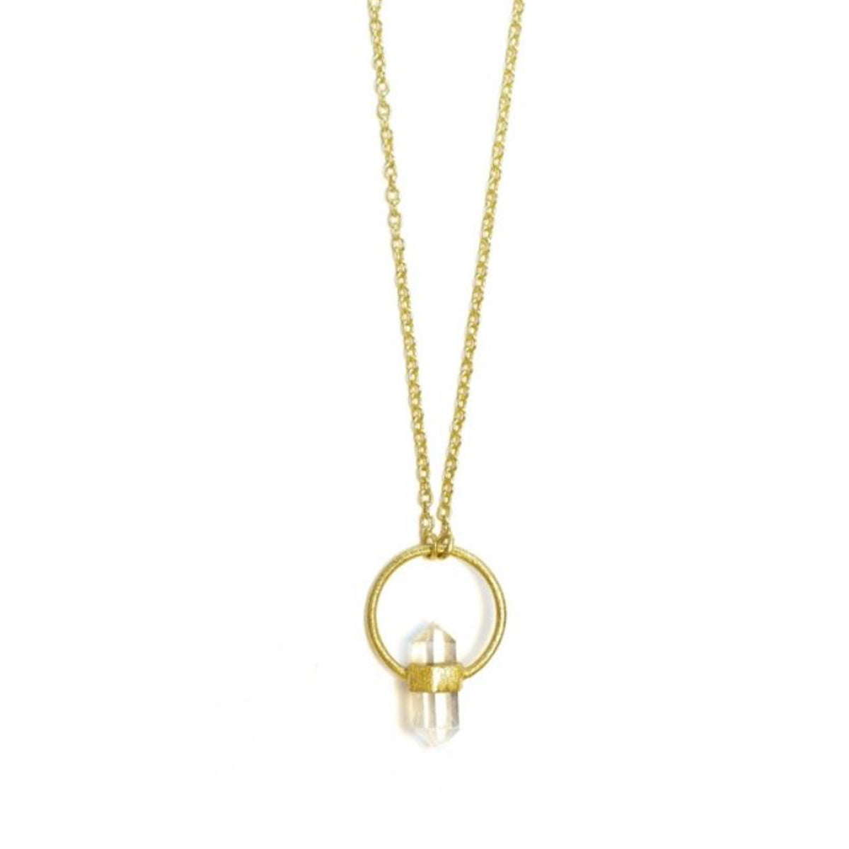 Gold-Plated Noble Crystal Necklace - Last One