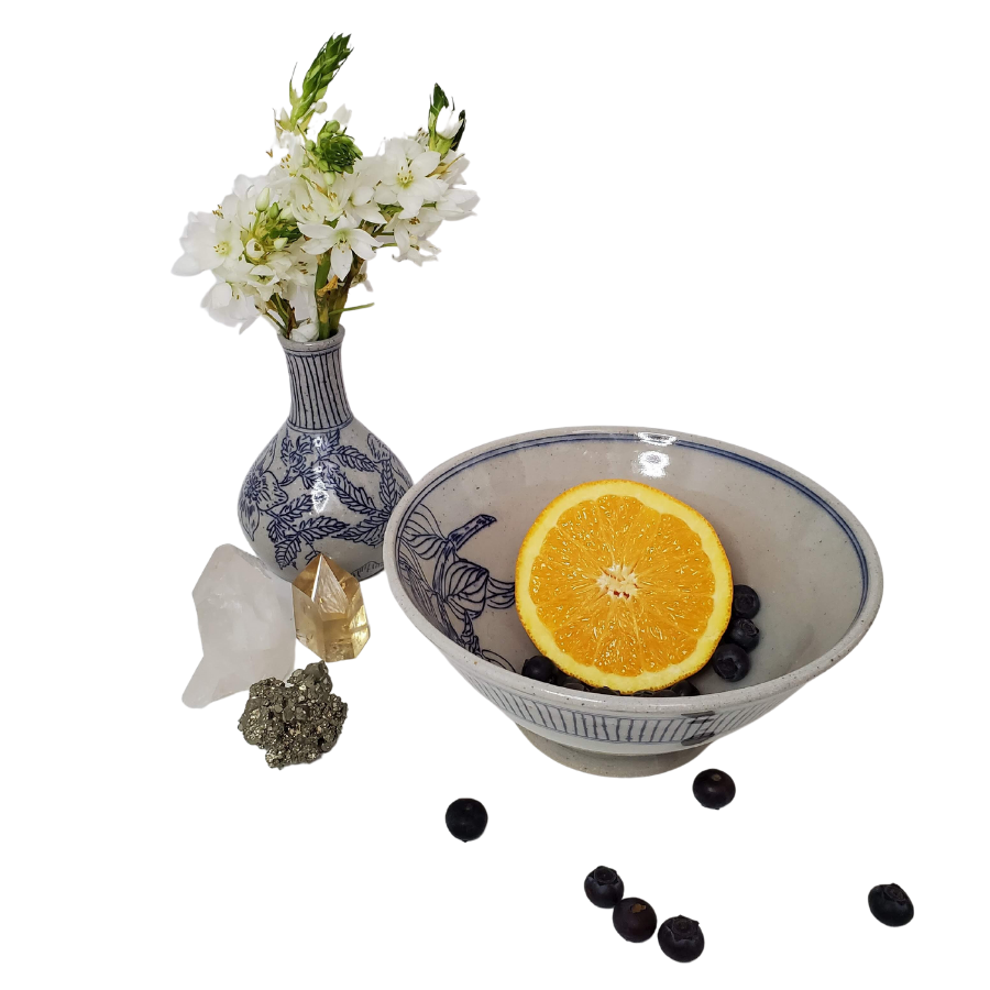 Handmade Ceramic Bud Vase - Floral
