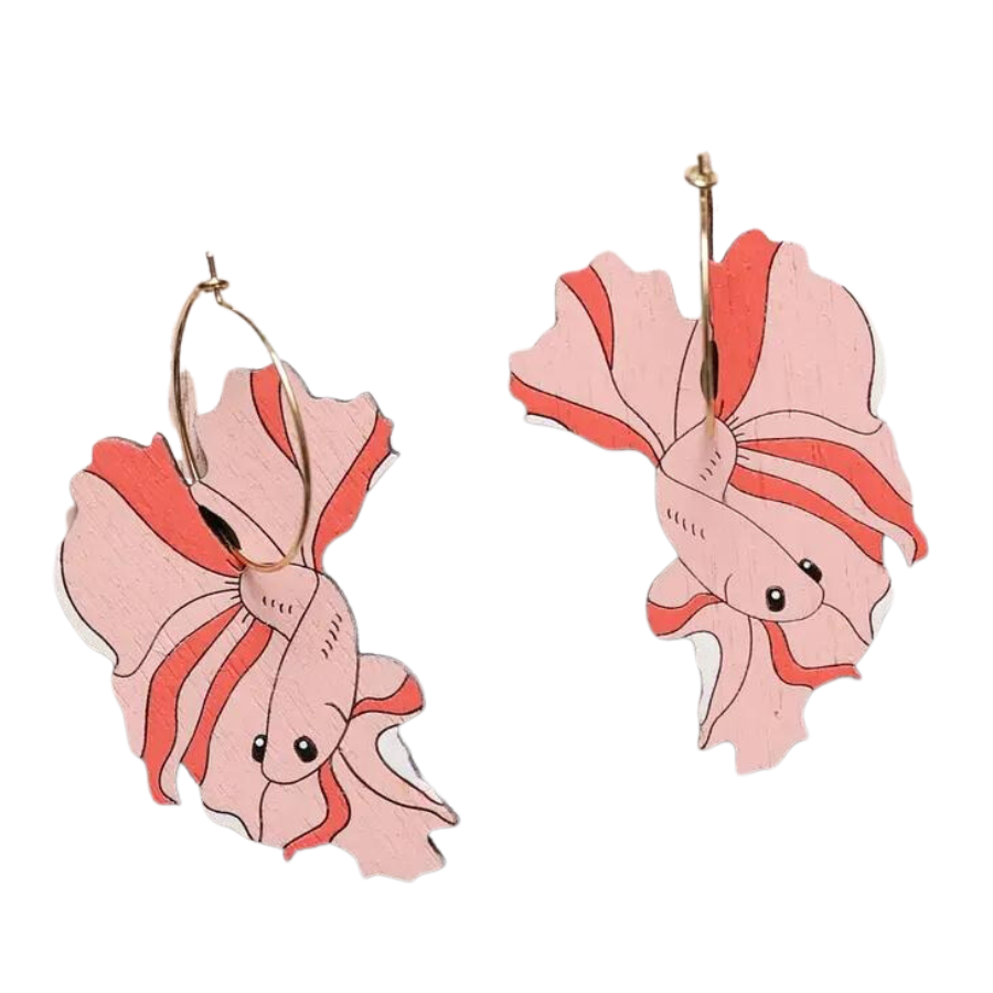 Betta Fish Dangle Earrings