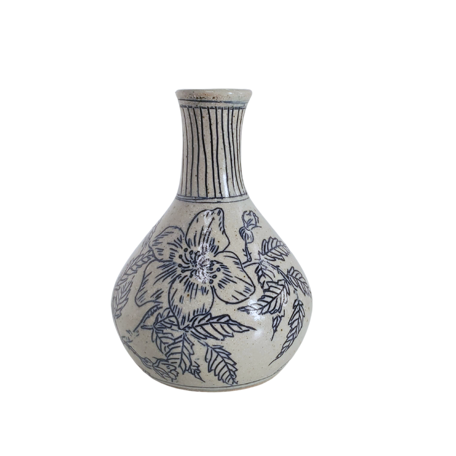 Handmade Ceramic Bud Vase - Floral