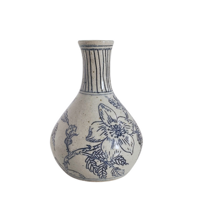 Handmade Ceramic Bud Vase - Floral