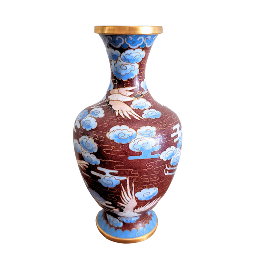 Vintage Chinese Enameled Vase - Small