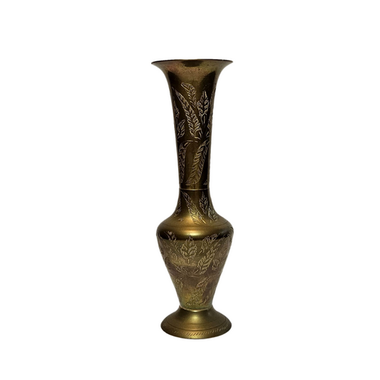Indian Carved Brass Vase