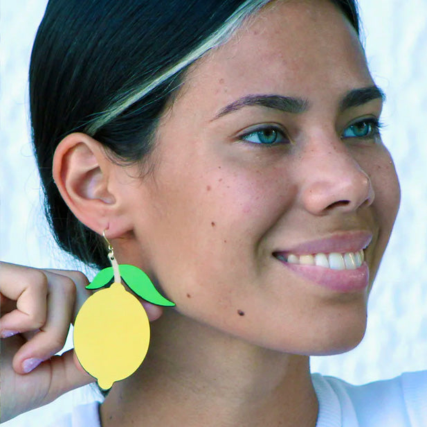 Lemon Hoop Earrings