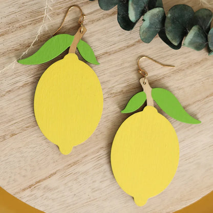 Lemon Hoop Earrings