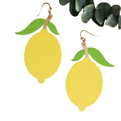 Lemon Hoop Earrings