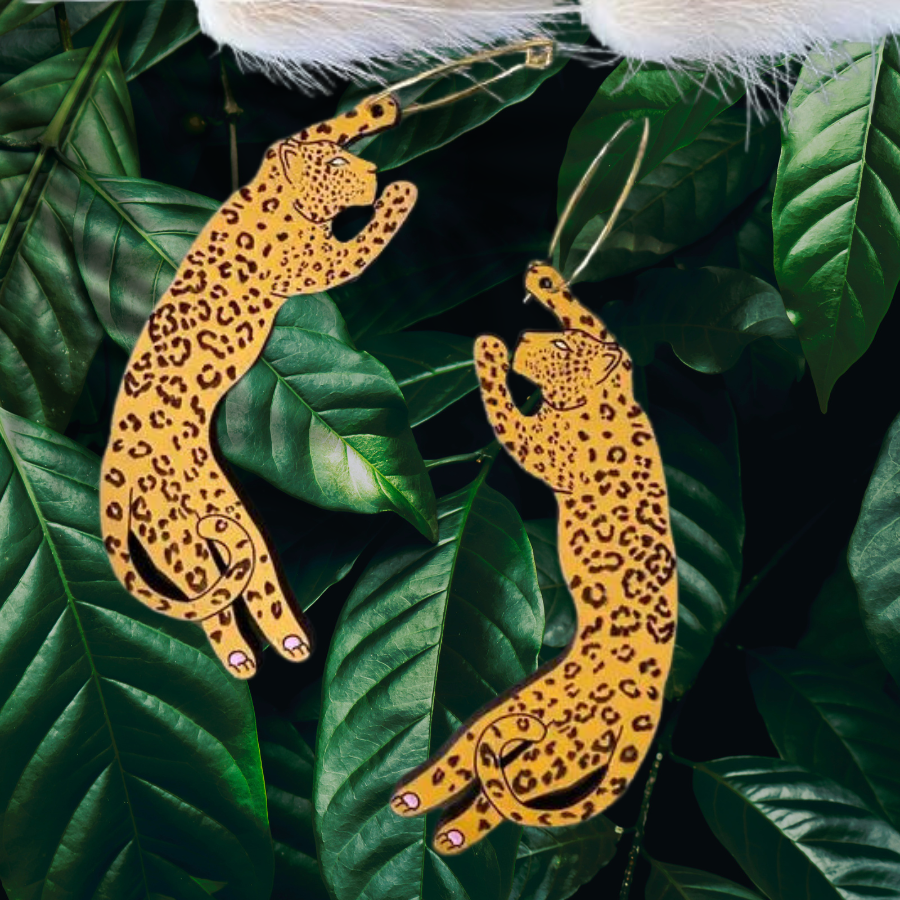 Leopard Hoop Earrings