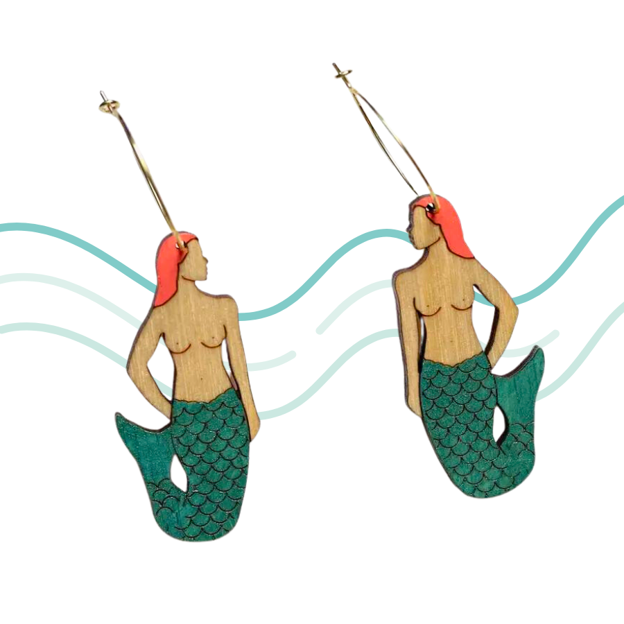 Mermaid Hoop Earrings