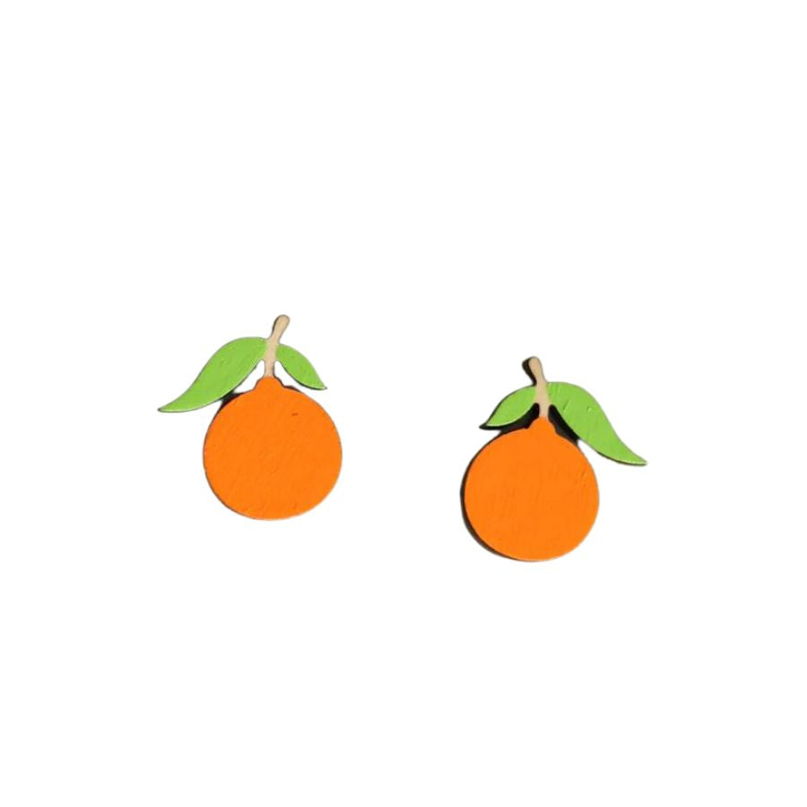Orange Tangerine Stud Earrings