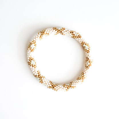 Roll-On Bracelet - Capri (Mint, Cream & Gold)