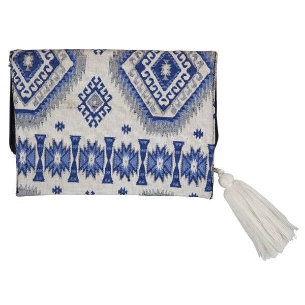 Handmade Jacquard Foldover Clutch