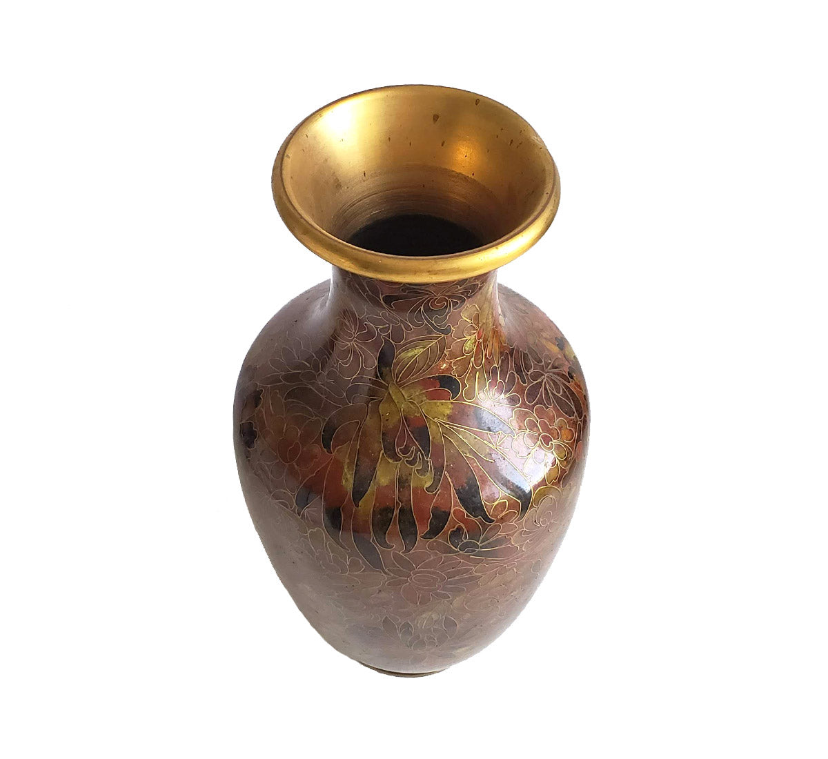 Vintage Chinese Enameled Vase - Large