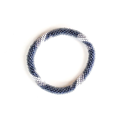 Roll-On Bracelet - Denim (Blue & White)