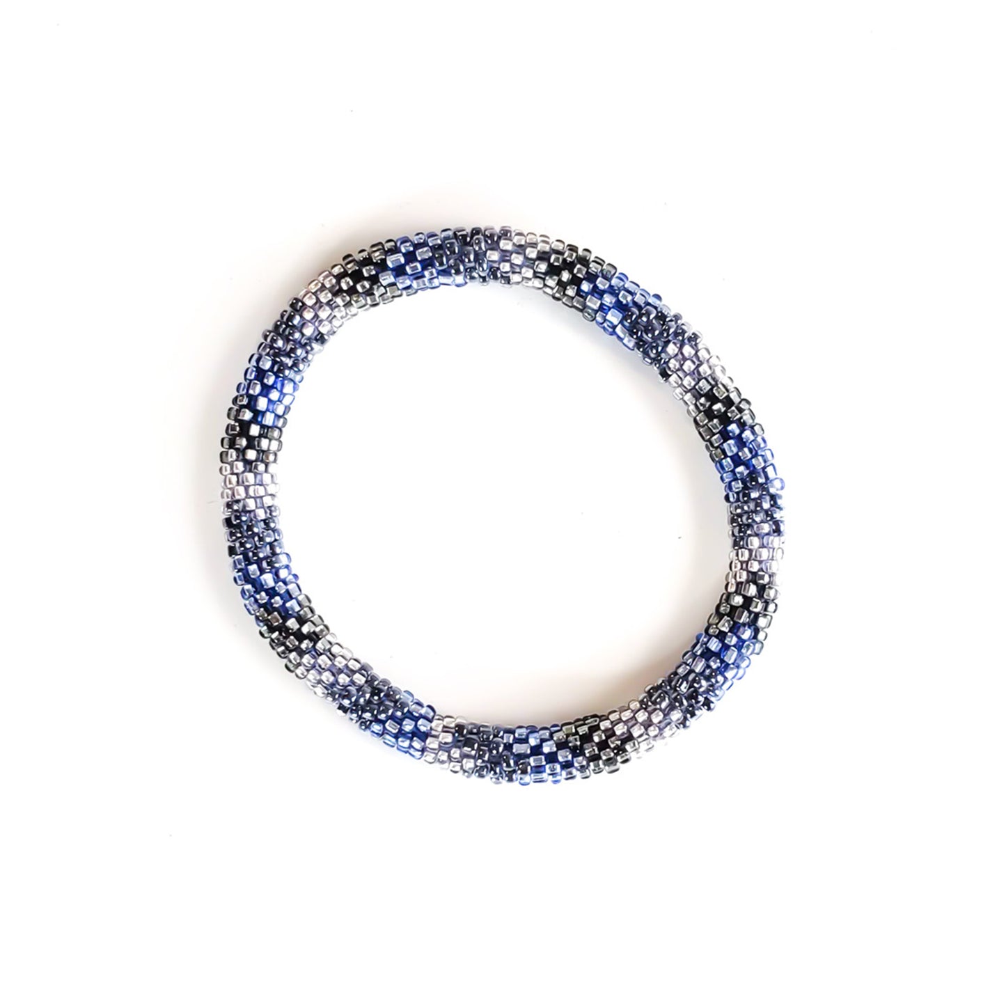 Roll-On Bracelet - Denim (Blue & White)