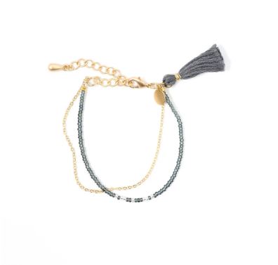 Empower Tassel Bracelet - Gray
