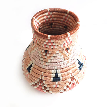 Handwoven Coral Rangi Vase