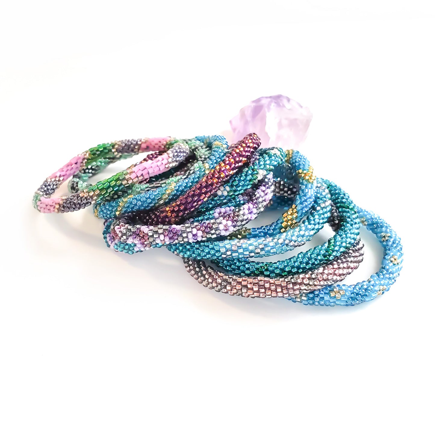 Roll-On Bracelet - Mermaid  (Teal, Purple & Aqua)