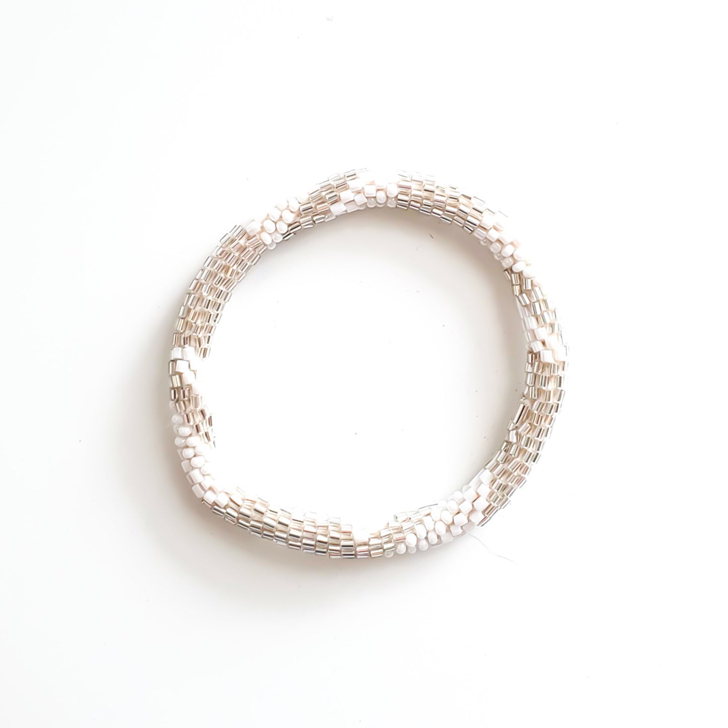 Roll-On Bracelet - Pearl (White & Platinum)