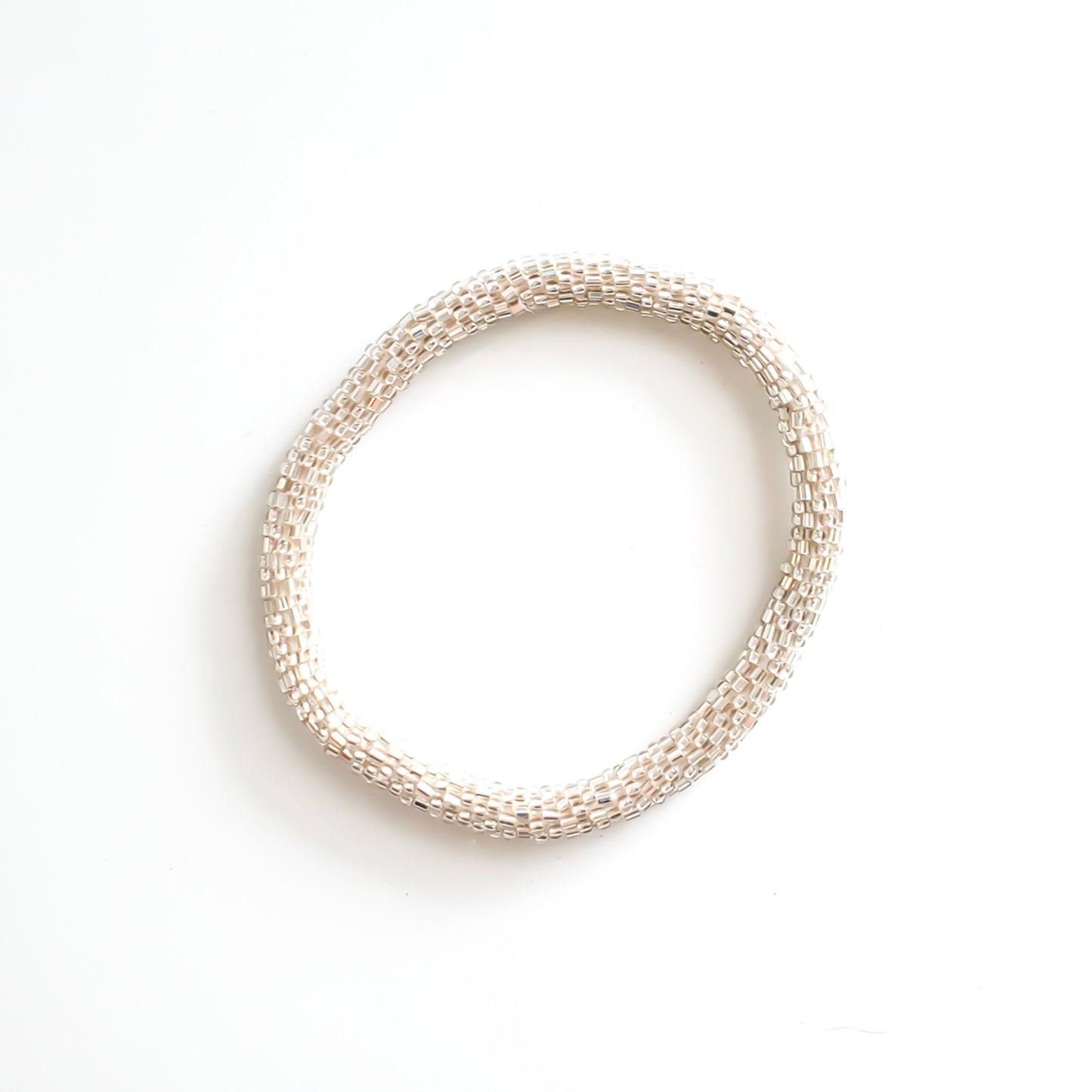 Roll-On Bracelet - Pearl (White & Platinum)