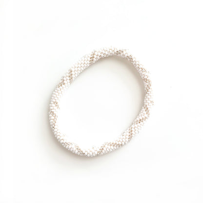 Roll-On Bracelet - Pearl (White & Platinum)