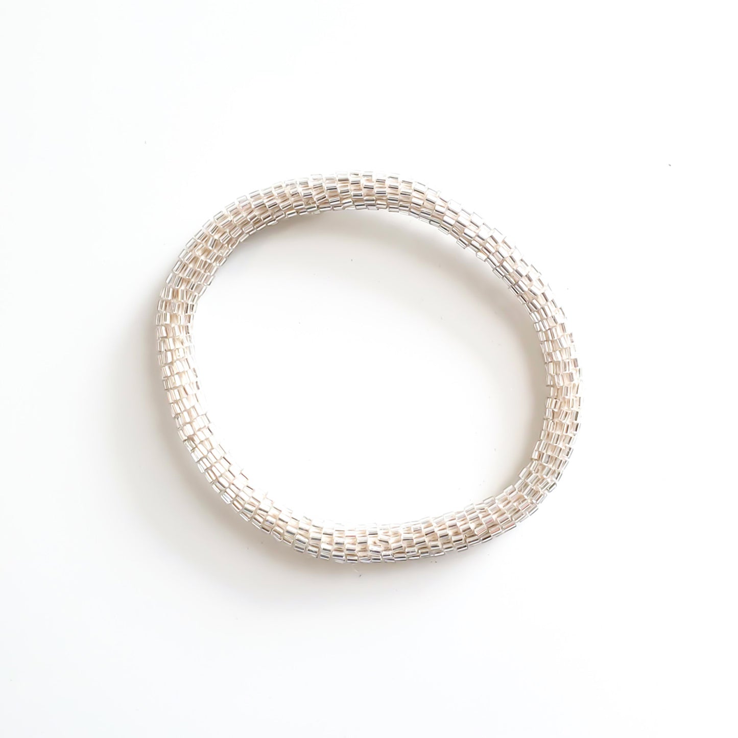 Roll-On Bracelet - Pearl (White & Platinum)