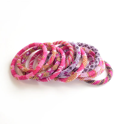 Roll-On Bracelet - Sari (Pink & Purple)