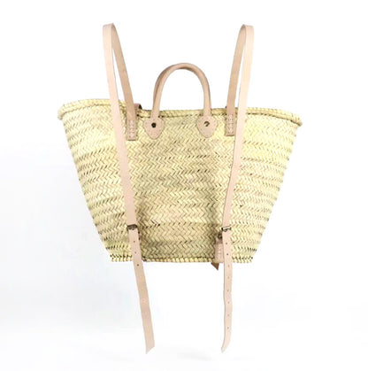 Tokyo Straw Backpack Basket - Natural