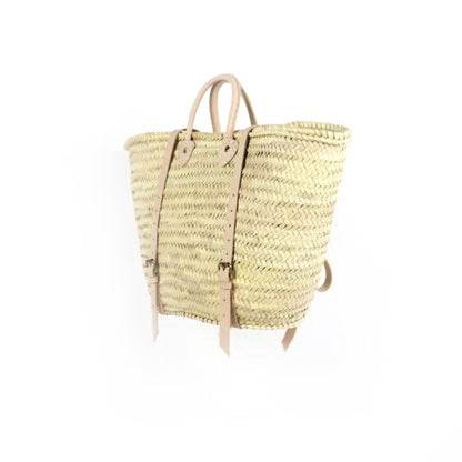 Tokyo Straw Backpack Basket - Natural