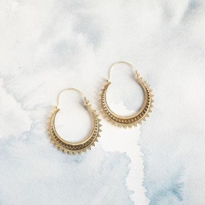 Gold-Plated Full Moon Earrings - Last Ones